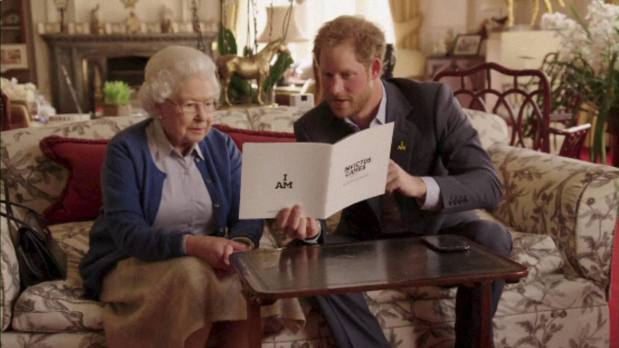 Britain's Queen Elizabeth features with Obamas in light-hearted charity video